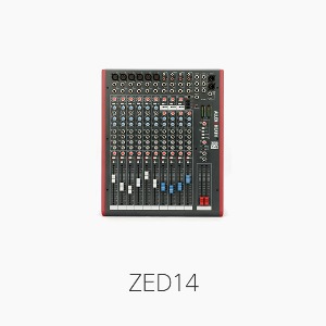 [Allen&amp;Heath] ZED14, 라이브 &amp; 레코딩용 다목적 믹서/ USB포트