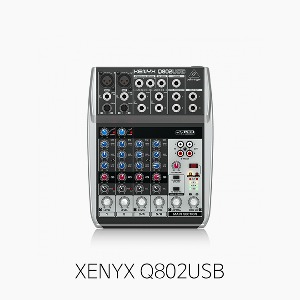 [베링거] XENYX Q802USB, 아날로그 오디오믹서/ 8입력 2버스/ 콤프/ 오디오인터페이스